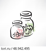 compote in jar grunge icon. Стоковая иллюстрация, агентство Ingram Publishing / Фотобанк Лори