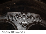 Interior of Geghard Monastery (2024 год). Стоковое фото, фотограф Юлия Бабкина / Фотобанк Лори