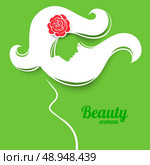 Applique background with pregnant woman silhouette . Стоковая иллюстрация, агентство Ingram Publishing / Фотобанк Лори