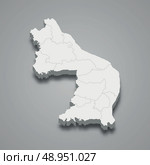 3d map of Nakhon Phanom is a province of Thailand. Стоковая иллюстрация, иллюстратор Максим Гребешков / Фотобанк Лори