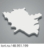 3d isometric map of Thai Binh Province of Vietnam. Стоковая иллюстрация, иллюстратор Максим Гребешков / Фотобанк Лори