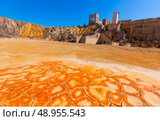 Mazarron Murcia old mine acid dry lake texture in Spain. Стоковое фото, агентство Ingram Publishing / Фотобанк Лори