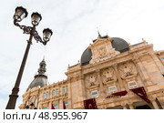 Ayuntamiento de Cartagena city hall at Murcia Spain. Стоковое фото, агентство Ingram Publishing / Фотобанк Лори