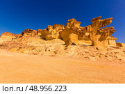 Bolnuevo Mazarron eroded sandstones in Murcia spain. Стоковое фото, агентство Ingram Publishing / Фотобанк Лори