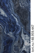 A stunning marble texture showcases swirling hues of indigo and violet, interspersed with dark shades, creating a captivating natural design that inspires creativity and elegance Generative AI. Стоковое AI-изображение, AI-художник Юлия Петровская / Фотобанк Лори