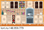 Kitchen furniture. Interior. Стоковая иллюстрация, агентство Ingram Publishing / Фотобанк Лори