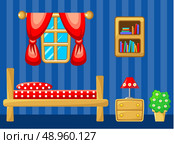 Preview bedroom with design elements. Vector illustration. Стоковая иллюстрация, агентство Ingram Publishing / Фотобанк Лори
