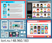 The concept of social networks, blogs and online communication. Стоковая иллюстрация, агентство Ingram Publishing / Фотобанк Лори