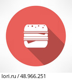 Hamburger icon Flat modern style vector illustration. Стоковая иллюстрация, агентство Ingram Publishing / Фотобанк Лори