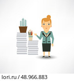 The Secretary has a lot of work. Стоковая иллюстрация, агентство Ingram Publishing / Фотобанк Лори
