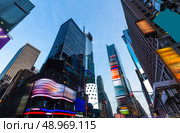 Times Square Manhattan New York all the ads deleted US. Стоковое фото, агентство Ingram Publishing / Фотобанк Лори