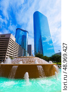 Bob and Vivian Smith fountain in Houston downtown Texas US. Стоковое фото, агентство Ingram Publishing / Фотобанк Лори