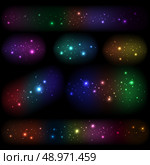 Collection of different luminous elements. Mesh.This file contains transparency. Стоковая иллюстрация, агентство Ingram Publishing / Фотобанк Лори