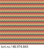 Seamless knitted pattern.  Seamless pattern can be used for wallpaper, pattern fills, web page background. Vector illustration. Стоковая иллюстрация, агентство Ingram Publishing / Фотобанк Лори