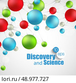 Chemical Science and discovery. Vector illustration. Molecule and flasks. Chemical Science and discovery. Vector illustration. Molecule  flasks. Стоковая иллюстрация, агентство Ingram Publishing / Фотобанк Лори