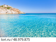 Majorca Cala Mesquida beach in Mallorca Balearic Islands of Spain. Стоковое фото, агентство Ingram Publishing / Фотобанк Лори
