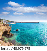Majorca Cala Ratjada beach Rajada in Capdepera Mallorca. Стоковое фото, агентство Ingram Publishing / Фотобанк Лори