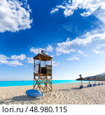 Majorca Cala Mesquida beach in Mallorca Balearic Islands of Spain. Стоковое фото, агентство Ingram Publishing / Фотобанк Лори