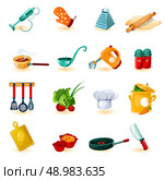 Cooking utensil decorative icons set with mixer knife bowl isolated vector illustration. Cooking Icons Set. Стоковая иллюстрация, агентство Ingram Publishing / Фотобанк Лори