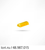 gold bar isolated on white background. Стоковая иллюстрация, агентство Ingram Publishing / Фотобанк Лори
