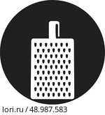 grater for vegetables and fruits icon. Стоковая иллюстрация, агентство Ingram Publishing / Фотобанк Лори