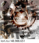 Gray background with the gears. Vector illustration. Стоковая иллюстрация, агентство Ingram Publishing / Фотобанк Лори