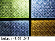 colorated glass and sun in morocco africa window and light. Стоковое фото, агентство Ingram Publishing / Фотобанк Лори