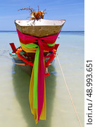 prow thailand  in  kho tao bay asia isle blue clean water    pirogue   and south china sea 
. Стоковое фото, агентство Ingram Publishing / Фотобанк Лори