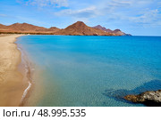 Almeria Playa de los Genoveses beach in Cabo de Gata Spain. Стоковое фото, агентство Ingram Publishing / Фотобанк Лори