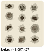 Abstract polygonal label design. Elements of astronomy and constellation. Cosmic style. . low poly illustration. Abstract triangles  design . Стоковая иллюстрация, агентство Ingram Publishing / Фотобанк Лори