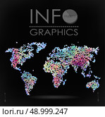 World map background in pointillism style. Modern elements of info graphics. World Map. World map background. Стоковая иллюстрация, агентство Ingram Publishing / Фотобанк Лори