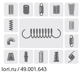 Flexible metal spiral springs flat icons set isolated vector illustration. Metal Springs Set. Стоковая иллюстрация, агентство Ingram Publishing / Фотобанк Лори