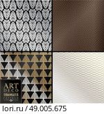Art Deco seamless vintage wallpaper pattern can be used for invitation, congratulation. Стоковая иллюстрация, агентство Ingram Publishing / Фотобанк Лори