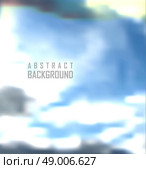 Trendy parallax background. Blur sky, clouds, nature, landscape for Summer Holidays and web design. Стоковая иллюстрация, агентство Ingram Publishing / Фотобанк Лори