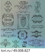 Set of calligraphic and floral design elements.. Set of calligraphic and floral . Стоковая иллюстрация, агентство Ingram Publishing / Фотобанк Лори