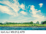 Ocean shore in Scandinavia with blue sky in the summer. Стоковое фото, агентство Ingram Publishing / Фотобанк Лори