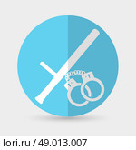 Vector illustration of isolated modern police icon. Стоковая иллюстрация, агентство Ingram Publishing / Фотобанк Лори
