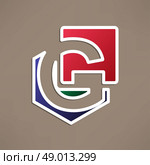 Abstract icon based on the letter g. Стоковая иллюстрация, агентство Ingram Publishing / Фотобанк Лори