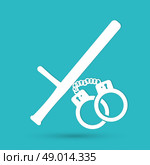 Vector illustration of isolated modern police icon. Стоковая иллюстрация, агентство Ingram Publishing / Фотобанк Лори