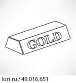 gold bar isolated on white background. Стоковая иллюстрация, агентство Ingram Publishing / Фотобанк Лори