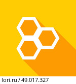 honeycomb Icon with a long shadow. Стоковая иллюстрация, агентство Ingram Publishing / Фотобанк Лори