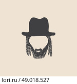 Man with mustache wearing a vintage hat. sketch style. Стоковая иллюстрация, агентство Ingram Publishing / Фотобанк Лори