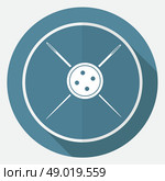 Icon Needle on white circle with a long shadow. Стоковая иллюстрация, агентство Ingram Publishing / Фотобанк Лори