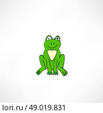 funny cartoon frog. Стоковая иллюстрация, агентство Ingram Publishing / Фотобанк Лори