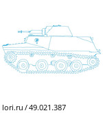 Battle Tank. Doodle style. Стоковая иллюстрация, агентство Ingram Publishing / Фотобанк Лори