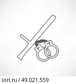 Vector illustration of isolated modern police icon. Стоковая иллюстрация, агентство Ingram Publishing / Фотобанк Лори