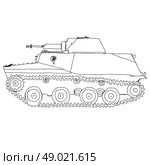 Battle Tank. Doodle style. Стоковая иллюстрация, агентство Ingram Publishing / Фотобанк Лори