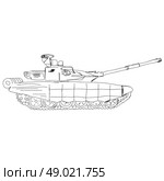 Battle Tank. Doodle style. Стоковая иллюстрация, агентство Ingram Publishing / Фотобанк Лори