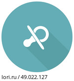 baby pacifier symbol with long shadow. Стоковая иллюстрация, агентство Ingram Publishing / Фотобанк Лори
