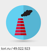 Smoke emission from factory pipes icon. Стоковая иллюстрация, агентство Ingram Publishing / Фотобанк Лори